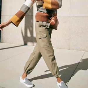 Madewell high rise cargo fatigue pants